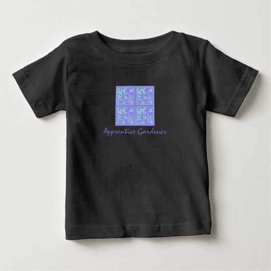T-shirt Pour Bébé Apprentice Gardener (choix de couleurs vifs) (Devant)