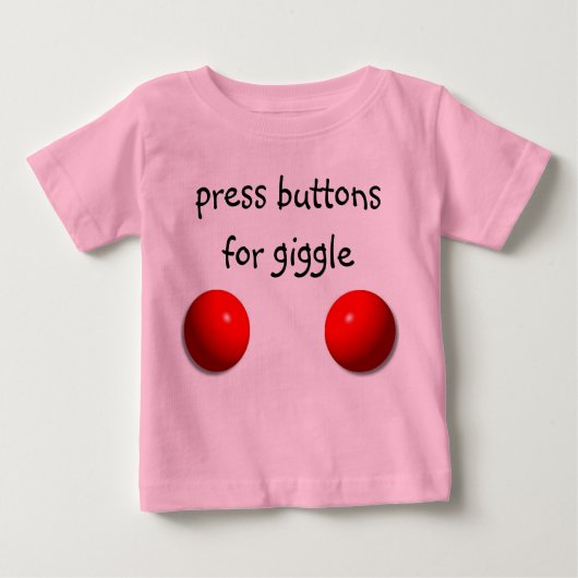 T-shirt Pour Bébé Appuyez sur pour Giggle (Devant)