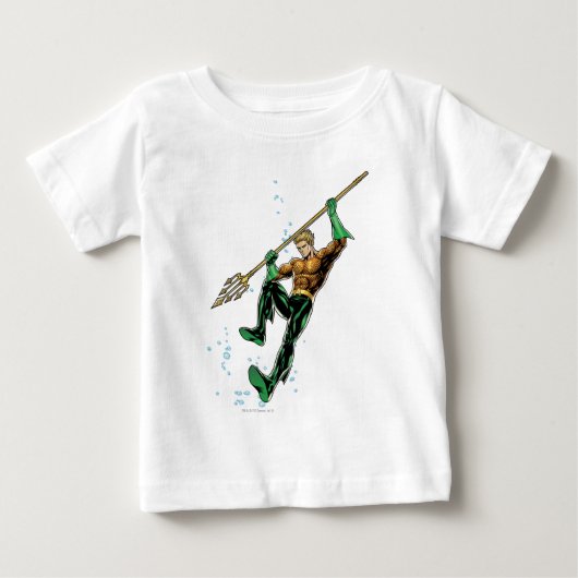 T-shirt Pour Bébé Aquaman avec Spear (Devant)
