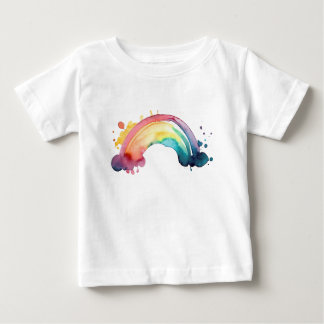 T-shirt Pour Bébé Aquarelle arc-en-ciel