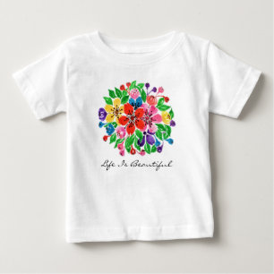 T-shirt Pour Bébé Aquarelle Arc-en-ciel