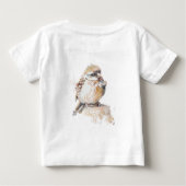 T-shirt Pour Bébé Aquarelle Bébé Bruant avec Plumes rouillées (Dos)