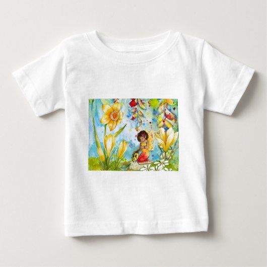 T-shirt Pour Bébé Aquarelle de fée illustration fantaisie (Devant)
