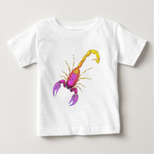 T-shirt Pour Bébé Aquarelle de scorpion