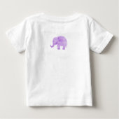 T-shirt Pour Bébé Aquarelle Eléphant Spot Impression personnalisable (Dos)