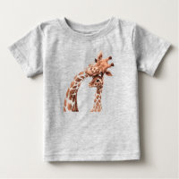 Aquarelle mignonne Giraffe maman ou papa & veau bé
