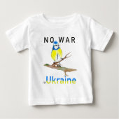 T-shirt Pour Bébé Aquarelle No war in Ukraine Laptop Sleeve Un (Devant)