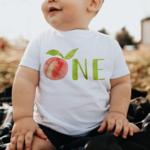 T-shirt Pour Bébé Aquarelle première pêche d'anniversaire