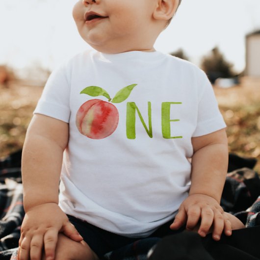T-shirt Pour Bébé Aquarelle première pêche d'anniversaire