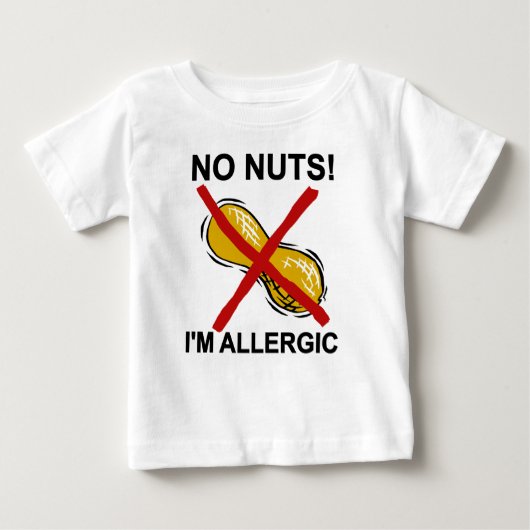 T-shirt Pour Bébé Arachide AUCUNS écrous je suis allergique (Devant)