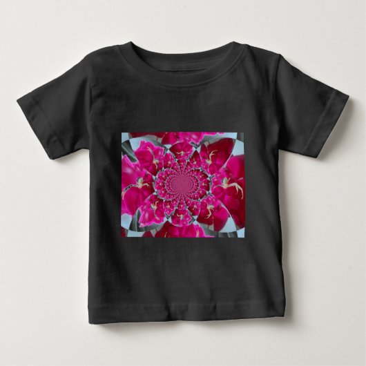 T-shirt Pour Bébé Araignée blanche sur une belle rose rouge (Devant)