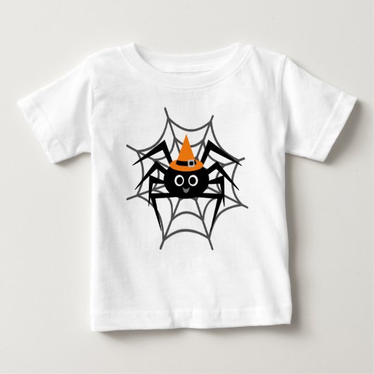 T-shirt Pour Bébé Araignée d'Halloween en maillots et cadeaux Web (Devant)