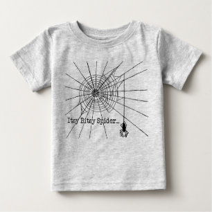 T-shirt Pour Bébé Araignée suspendue dans une web Halloween gothique