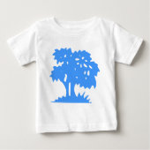 T-shirt Pour Bébé Arbre à dessin - Bleu Bébé (Devant)