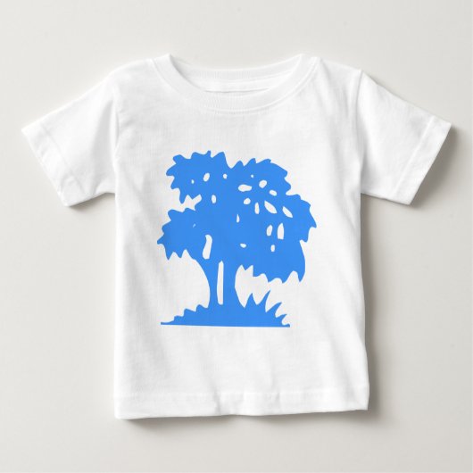 T-shirt Pour Bébé Arbre à dessin - Bleu Bébé (Devant)