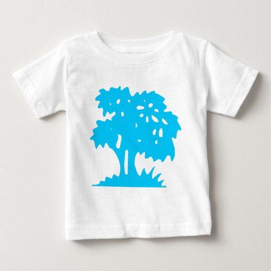T-shirt Pour Bébé Arbre à dessin - bleu ciel (Devant)