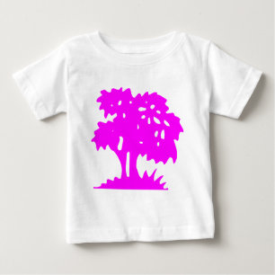 T-shirt Pour Bébé Arbre à dessin - magenta