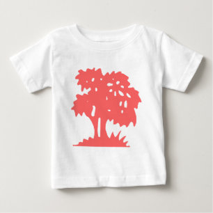 T-shirt Pour Bébé Arbre à dessin - rose tropical