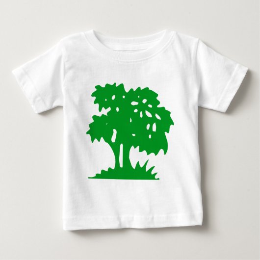 T-shirt Pour Bébé Arbre à dessin - Vert herbe (Devant)