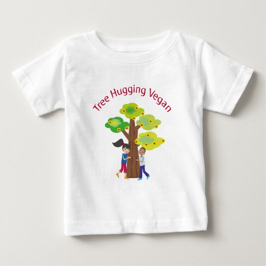 T-shirt Pour Bébé Arbre accrocher Vegan (Devant)