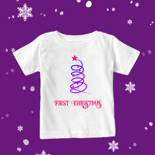 T-shirt Pour Bébé Arbre de Noël