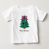 T-shirt Pour Bébé Arbre de Noël (Devant)