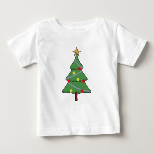 T-shirt Pour Bébé Arbre de Noël adorable (Devant)