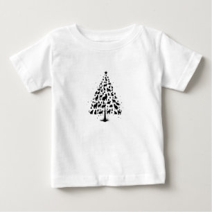 T-shirt Pour Bébé Arbre de Noël amateur de chats 1