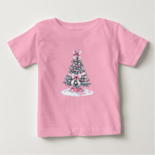 T-shirt Pour Bébé Arbre de Noël festif pour bébé Tee