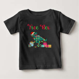 T-shirt Pour Bébé arbre rex tenue de noël bébé