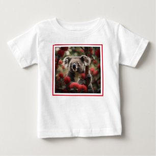 T-shirt Pour Bébé Arbre Rouge Banksia Avec Ours Koala,