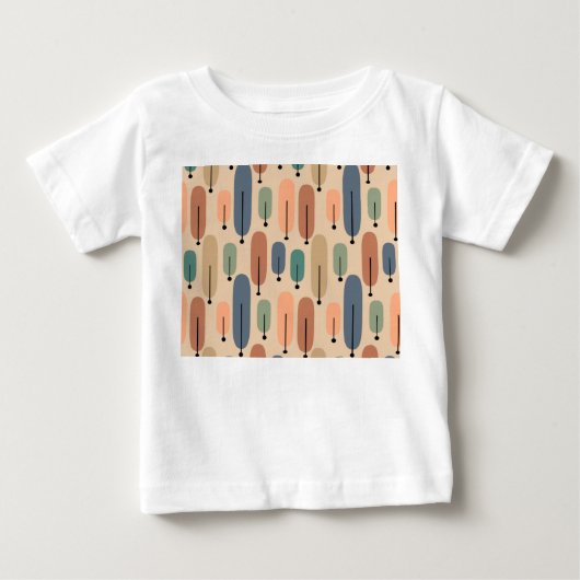 T-shirt Pour Bébé Arbres atomiques rétro (Devant)
