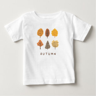 T-shirt Pour Bébé Arbres d'automne minimalistes