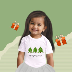 T-shirt Pour Bébé Arbres de Noël