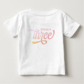 T-shirt Pour Bébé Arc-en-ciel d'été trois 3e anniversaire cadeau (Dos)