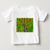 T-shirt Pour Bébé Arc en ciel libellule et fleur (Devant)
