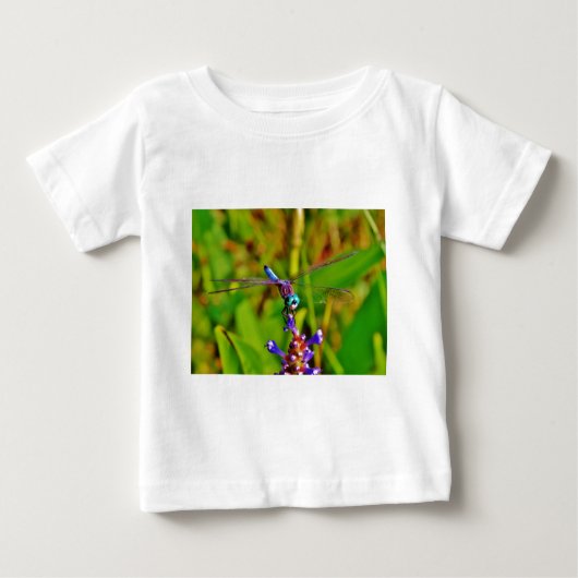 T-shirt Pour Bébé Arc en ciel libellule et fleur (Devant)