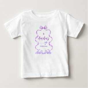 T-shirt Pour Bébé Arc-en-ciel N'importe quel Âge Anniversaire Ruban 