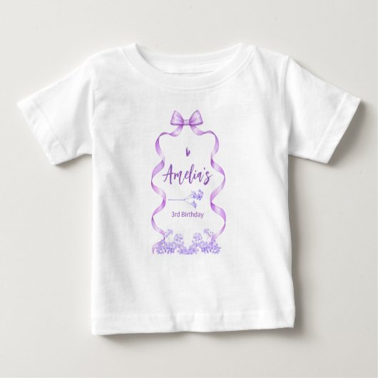 T-shirt Pour Bébé Arc-en-ciel N'importe quel âge d'anniversaire (Devant)