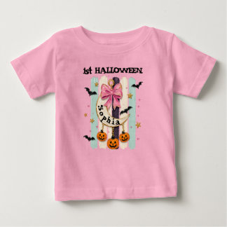T-shirt Pour Bébé Arc-en-ciel personnalisé Coquette Bow Moon Catcher