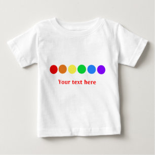 T-shirt Pour Bébé Arc-en-ciel pointillé - personnaliser