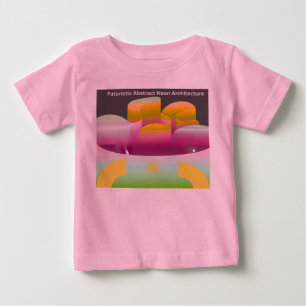 T-shirt Pour Bébé Architecture néon abstraite futuriste