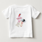 T-shirt Pour Bébé Arcs-en-ciel, nuages fluides et papillon (Dos)
