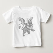 T-shirt Pour Bébé Argent d'aire (Devant)