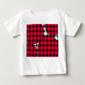 T-shirt Pour Bébé Arlequin en Blob Rose (Devant)