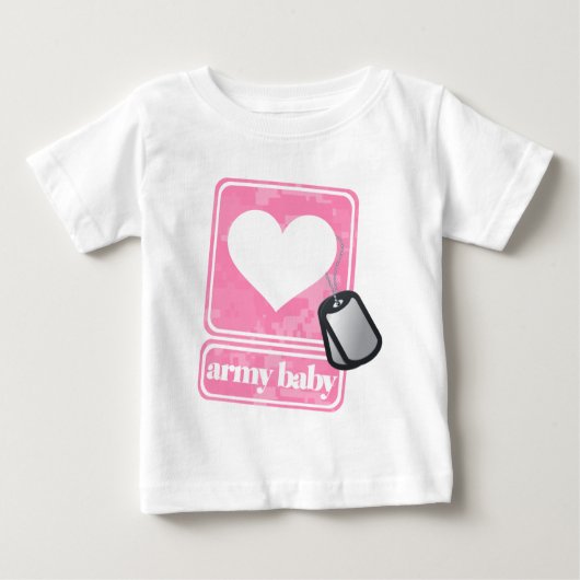 T-shirt Pour Bébé Armée Baby (fille) (Devant)