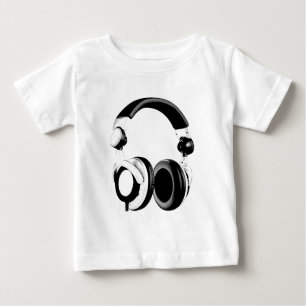 T-shirt Pour Bébé Armoire casque noir et blanc