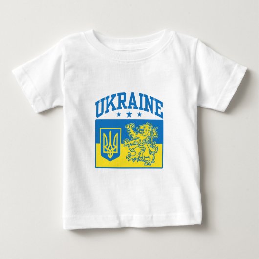 T-shirt Pour Bébé Armoiries de l'Ukraine (Devant)