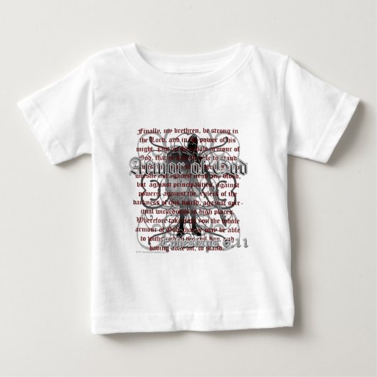 T-shirt Pour Bébé Armure de soldat de Dieu (Devant)