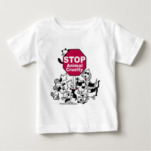 T-shirt Pour Bébé Arrêter la cruauté envers les animaux